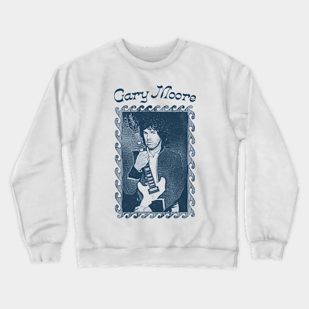 Gary Moore / Irish Guitarist Design Crewneck Sweatshirt by DankFutura